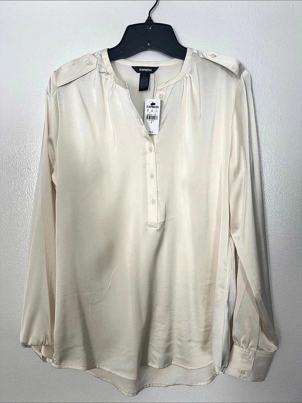 Express Long Sleeve Blouse in White Size Small NWT